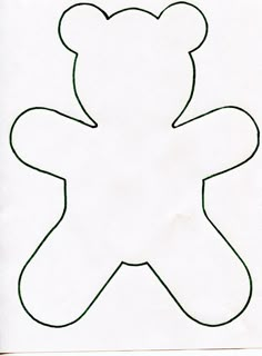 the outline of a teddy bear is shown