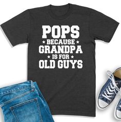 Awesome tee for Pops. PRODUCT DETAILS - UNISEX T-SHIRT > Solid colors are 100% superior Airlume combed and ring-spun cotton > Dark Grey Heather, Heather Kelly, Heather Yellow Gold are 52% combed and ring-spun cotton, 48% polyester > Athletic Heather is 90% combed and ring-spun cotton, 10% polyester > 4.2-ounce and 30 singles > Side seams with a retail fit > Shoulder to shoulder taping > The t-shirt feels soft and light > Printed and shipped from the USA PRODUCTION TIME Since every shirt in my store is custom printed orders are usually processed and shipped out within 3-7 business days of purchase. It may take a longer time to print during holidays (Christmas, Valentines Day, Father's day, Mother's Day) CARE INSTRUCTIONS > Machine wash cold, inside-out, gentle cycle with mild detergent and Wrestling Gift, Lolli And Pops, Grandparents Shirt, Pop Pop Shirts, Grandpa Funny, Gift For Grandpa, Grandpa Shirt, Pop Pop, Anniversary Gifts For Couples