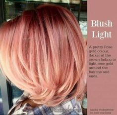 Rose Rot, Hair Color Images, Gold Ideas, Ombre Rose, Gold Hair Colors, Hair Color Rose Gold, Red To Blonde, Ombre Pink, Makijaż Smokey Eye