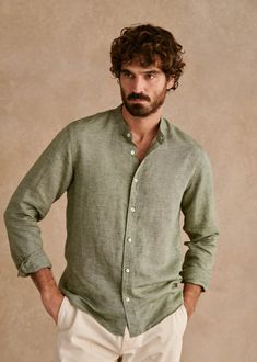 Mens Linen Shirt Outfit, Linen Clothes Men, Mens Linen Outfits, Linen Shirts For Men, Linen Shirt Outfit, Green Linen Shirt, Men Linen Shirt, Summer Elegance, Denim Suit