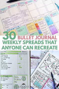 The most used page: BULLET JOURNAL WEEKLY SPREAD. Don’t get bored with the same layout! A huge collection of the most functional, creative weekly bujo planner set ups, from simple one page minimalist templates to colorful, ultra detailed logs with doodles and washi. Customize: at a glance calendar, vertical / horizontal daily / weekly / month schedule, goals / tasks tracker, easy to do list, other ideas. Conquer time management, whether you’re a high school / college student or busy mom Simple Bujo Spreads Weekly, Bujo Creative Pages, Diy Journal Calendar, Journaling Calendar Ideas, Dotted Journal Calendar Ideas, Dot Journal Weekly Layout, Dot Journal Ideas For Beginners Calendar, Calendar Journal Ideas Layout, Creative List Design