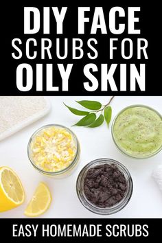 Lemon Scrub Diy, Scrub For Acne Prone Skin, Remove Oily Skin, Scrub For Oily Skin, Diy Exfoliating Face Scrub, Diy Face Scrubs, Diy Facial Scrub, Get Rid Of Oily Skin, Scrub Recipe Diy