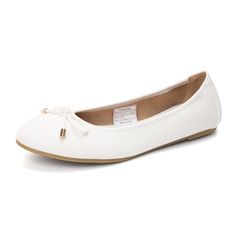 PRICES MAY VARY. Comfortable ballet flats，combined the elements of the round toe with the bow knot, are simple and elegant yet cute，unfolding the feminine charm fully. Busy life may require you to walk or stand for a long time. This flat shoe uses memory foam latex insole, which can release the pressure when standing and walking, giving all-day comfort. Concavo-convex texture design provides good anti-slip; soft sole is durable and fold-resistant, lightweight feeling like walking on the clouds. White Flats With Bow And Round Toe, White Bow Ballet Flats With Round Toe, Toe Walking, Comfortable Ballet Flats, Women's Ballet Flats, Ballerina Shoes Flats, Flat Shoe, Mary Jane Shoes Womens, Bow Knot