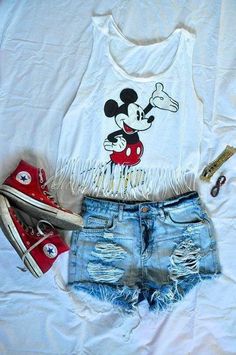 Mickey Mouse inspired look Mickey Mouse Outfit, Mouse Outfit, Converse Sneakers, Disney Shirts, Disney Outfits