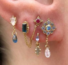 Earring Inspo, Body Jewelry Piercing, Girly Jewelry, Jewelry Inspo, Pretty Jewellery