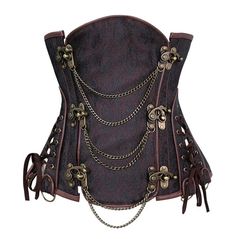 Corset Brown, Materi Bahasa Jepang, Dragons Clothes, Steel Boned Corsets, Boned Corsets, Corset Bustier