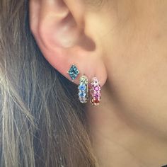 Is that a perfect stud flying high in the sky? These london blue topaz or rhodolite garnet kite stud earrings are ready for fun! Add a pop of color to your ear party with this sleek silhouette! Available in 14k yellow, rose, or white gold Available in 2.07ctw london blue topaz or 2.02ctw rhodolite garnet By Jane Taylor Jewelry Jane Taylor, Rainbow Sapphires, Ear Party, Flying High, Rhodolite Garnet, Sapphire Earrings, Huggie Hoop Earrings, London Blue Topaz, London Blue