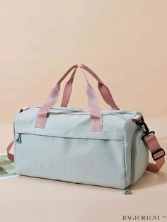 BagForLove - Waterproof Green Travel Tote Bag - Stylish White Waterproof Bags For Daily Use, White Waterproof Bag For Daily Use, Waterproof White Bag For Daily Use, Rectangular White Gym Bag, White Rectangular Travel Bag For Gym, White Rectangular Gym Travel Bag, Green Travel, Travel Tote Bag, Details Pictures