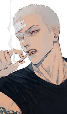 19 Days Qui, 19 Days Characters, 영감을 주는 캐릭터, Boy Art, Handsome Anime Guys, Handsome Anime, A Drawing, White Hair