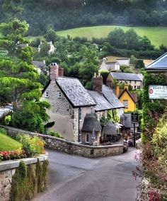 the village is surrounded by lush green hills