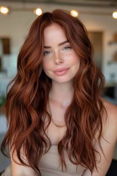 Check out 25 stunning chocolate cherry brown hair ideas. These shades are perfect for any season and any style. Brown Red Hair Natural, Red Hair With Brown Eyebrows, Auburn Hair Pale Skin Green Eyes, Copper Bronze Hair, Natural Red Hair With Lowlights Dark, Titian Hair Colour, Chestnut Red Brown Hair, Red Hair Styles Hairstyles, Brown Hair Red Undertone