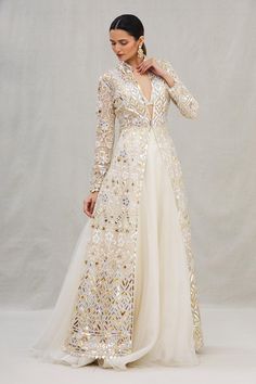 Net Jackets For Women, Lehenga White, Net Jacket, Jacket Lehenga, Plazzo Suits, Net Embroidery, Embroidery Jacket, Sheer Jacket