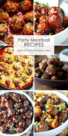 party meatball recipe collage