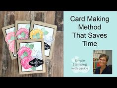 four cards with the words card making method that says,'it is time to make something