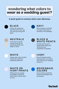 the different types of wedding colors