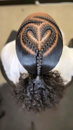 Protective Winter Hairstyles For Black Women, Kids Braided Updo Hairstyles, Natural Hair Braid Styles For Kids, Easy Braid Styles For Black Girls Kids, Kid Ponytail Hairstyles Black, Sleek Natural Hairstyles, Braided Ponytails For Black Women, Heart Cornrows, Cornrows Ponytail