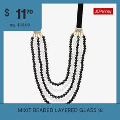 Bead Type: GlassIncluded: 1 Necklace(s)Features: Adjustable ChainJewelry Closure: Lobster ClaspStone Cut: RoundMetal Color: Gold ToneChain Length: 18 InchExtender Length: 2 InchCare: Wipe CleanStone Type: 263 GlassMetal: ZincNecklace Type: Beaded Necklaces, Multi-Strand NecklacesCountry of Origin: Imported Black Long Faceted Beaded Necklace, Cheap Multi-strand Black Beaded Jewelry, Formal Multi-strand Black Beaded Necklaces, Black Multi-strand Beaded Necklace For Evening, Elegant Black Multi-strand Beaded Necklaces, Multi Strand, Beaded Necklace, Pendant Necklace, Beads