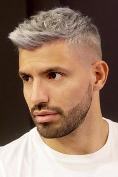 Grey Hair Boy, Crew Cut Hair, Bleached Hair Men, Grey Hair Men, Men With Grey Hair, Mens Hairstyles Thick Hair, Men Hair Color