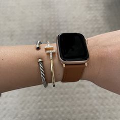 Check out our new apple watch straps for Women and Men. These straps are designed with a soft cowhide genuine leather to mold to your wrist for a clean, thin look. Details: Band Length - 7.25 inches without buckle, with the long side being 4.25 inches and the short being 3 inches Band Colors - White, Rose Gold, Red, Sand Pink, Navy Blue, Grey, Tan Brown, Black, Coffee Brown, Champagne Beige Matte Buckle/Apple Component Color - Silver, Rose Gold, or Black Materials - Genuine Cowhide Leather, Stai Beige Apple Watch Strap, Apple Watch Bands Leather Women, 44mm Apple Watch Women, Silicone Apple Watch Band, Apple Watch On Women Wrist, Trendy Apple Watch Bands, Womens Apple Watch Band, Apple Watch 44mm Women