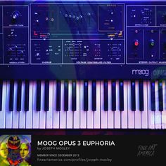 the moog octopus's euphora keyboard is shown in this image, and it