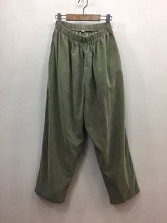 Womens Thin Corduroy High Rise Wide Legs Baggy Pants New for Green Baggy Pant, Womens Pants, Baggy Pants, Wide Legs, Parachute Pants, Harem Pants, High Rise, Wide Leg, Pants For Women