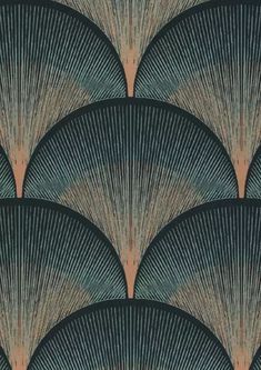 an art deco wallpaper pattern with fan like shapes