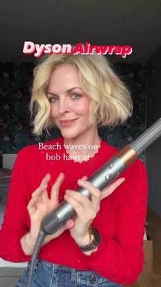 Dyson Airwrap Beach Waves, Dyson Airwrap Bob, Beach Waves With Dyson Airwrap, Dyson Airwrap Tutorial Short Hair, Dyson Air Wrap Tutorial Short Hair, Short Hair Dyson Airwrap, Dyson Short Hair, Airwrap Short Hair, Dyson Airwrap Hairstyles Short Hair