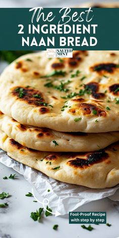 the best 2 ingredient naan bread recipe with step by step instructions