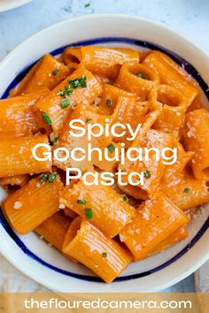 gochujang rigatoni Gochujang Ground Chicken, Gochujang Vegan Recipes, Healthy Gochujang Recipes, Gojuchang Pasta, Gochujang Dishes, Gojujang Recipes, Gochujang Recipe Dishes