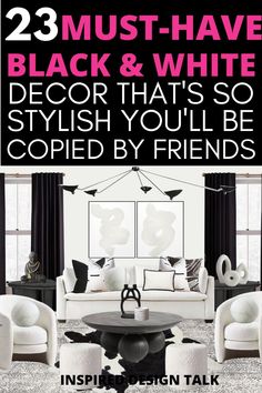 black and white decor that's so stylish you'll be coupled by friends