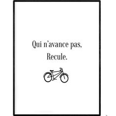 a black and white poster with the words quin avance pas recue