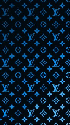 blue and black wallpaper with stars on it