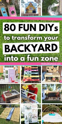 the back yard is filled with toys, furniture and other things to make it fun