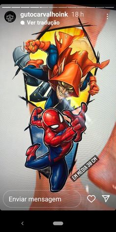 an image of spider - man and the amazing spiderman on a cell phone screen