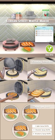 an image of some food being cooked on the stove in different stages of cooking and serving