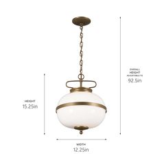 an image of a light fixture with measurements