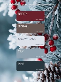 the color scheme for winter is red, white and grey