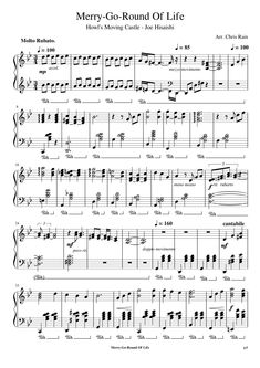 merry - go - round of life sheet music