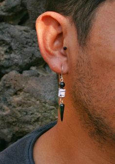 Dangling Earring Men, Dangly Earrings Men, Gothic Earrings Men, Mens Dangly Earrings, Masculine Earrings, Fanticy Mens Dangle Earrings, Black Male Earrings, Dangle Earrings Men, Men’s Dangling Earring