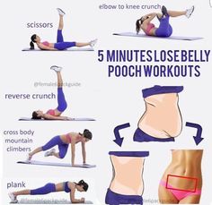 a woman doing the 5 minute belly workout