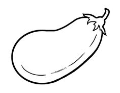 a black and white drawing of a eggplant