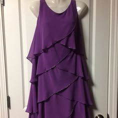 Beautiful Purple Sheer Dress. New With Tags, Never Worn. Pretty Sheer Overlay Fully Lined. Beautiful S, Dresses Beautiful, Sheer Overlay, Sheer Dress, Halter Formal Dress, Color Purple, Size 16, Colorful Dresses, Fashion Dresses