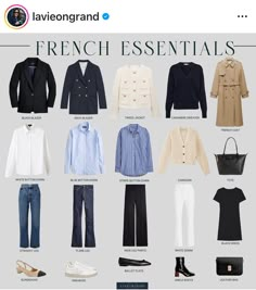 French Wardrobe Essentials, French Capsule Wardrobe, Parisian Outfits, Capsule Wardrobe Casual, Capsule Wardrobe Women, French Wardrobe, Classic Capsule Wardrobe, Capsule Wardrobe Outfits, Fashion Capsule Wardrobe