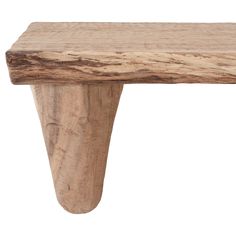 a wooden bench made out of wood on a white background