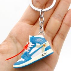 3D Off White UNC Mini Jordan Sneaker Keychain - Androo's Art Sneaker Keychain, Jordan Sneaker, Jordans Sneakers, Free Giveaway, Keychains, Jordan, Off White, Sneakers, White