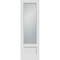 a white door with a glass paneled in to the front and side panels on it