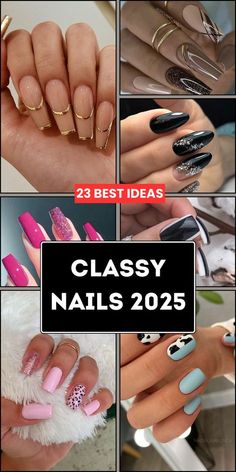 Coffin And Square Nails, Classy Nails Ideas, Plain Aesthetic, Nails 2025, Fall Or Autumn, Black Designs, Natural Styles, Classy Nails