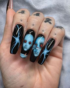 Fantastic Planet, Planet Nails, Retro Nails, Goth Nails, Grunge Nails, Kawaii Nails, Dream Nails, Funky Nails