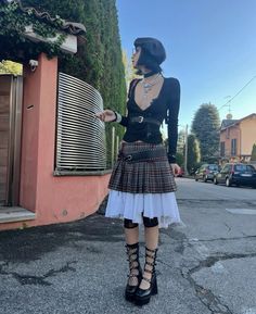 grunge outfit * grunge outfit ideas * grunge outfit inspo * pretty outfits * accessories outfit // creds: @lucrehzia Grunge Outfit Ideas, Outfit Ideas Grunge, Outfit Grunge, Accessories Outfit, Grunge Outfit, November 13, Skirt Outfit, Alternative Outfits, Streetwear Outfits