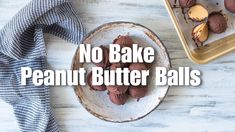 no bake peanut butter balls on a plate